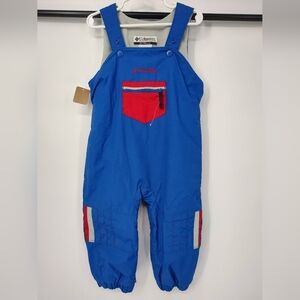 Columbia Kids Overalls in Blue and Red Size 24 Months